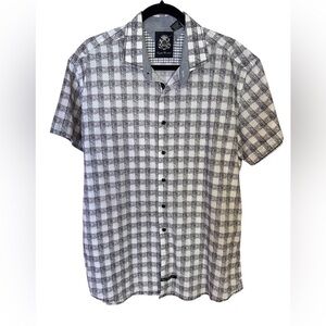English Laundry Black and White Plaid Casual Shirt XL